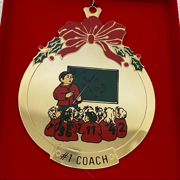 Vintage G Duchin #1 Coach 24kt Christmas ornament - Picture 4 of 9